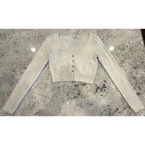 Wilfred Size S Cream Wool Cashmere Cropped Cardigan